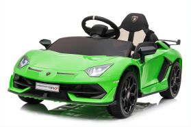 12V Lamborghini Aventador SVJ Verde con Licencia Eléctrico para niños