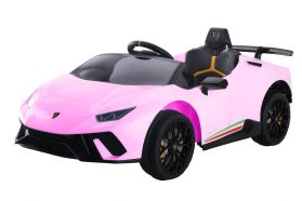 12V Lamborghini Huracan Rosa con Licencia Eléctrico para niños
