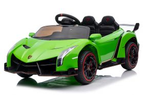 12V Lamborghini Veneno Verde con Licencia Eléctrico para niños